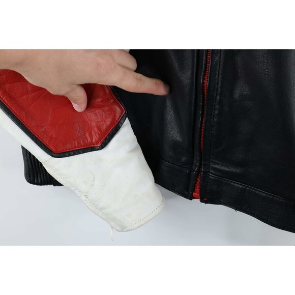 Vtg 80s Vetter Windjammer Womens 42 Distressed Leather Riding Motorcycle Jacket - Picture 5 of 11